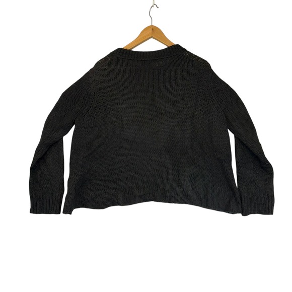 Wooden Ships Black Rich & Famous Mohair/Wool Blend Knit Oversized Sweater XS/S - Picture 8 of 10